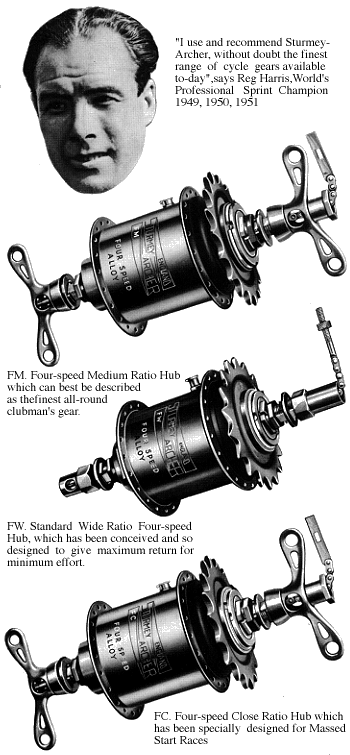 Aus dem 1952er Sturmey-Archer Werbeprospekt